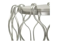 Mesa de Centro VKH530, Prata, 47,5x47,5x61,5 cm, Kendra Home