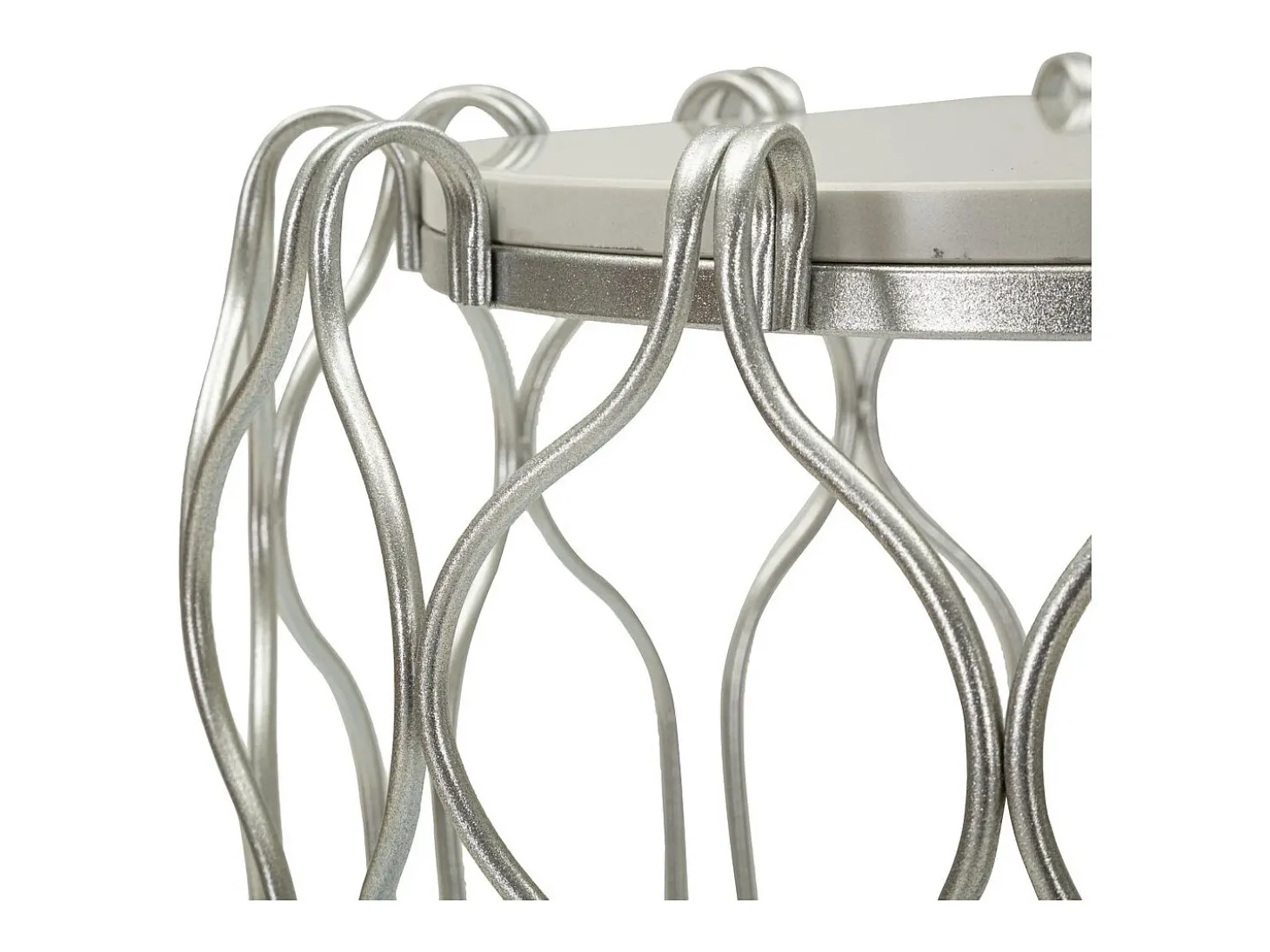 Mesa de Centro VKH530, Prata, 47,5x47,5x61,5 cm, Kendra Home