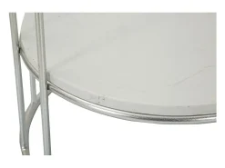 Mesa de Centro VKH583, Prata, 40x40x76 cm, Kendra Home