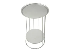 Mesa de Centro VKH583, Prata, 40x40x76 cm, Kendra Home
