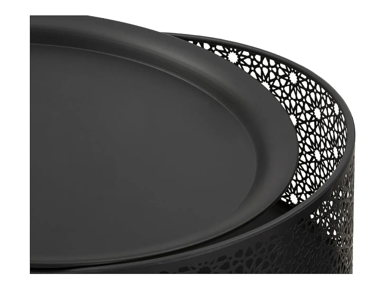 Mesa de Centro VKH521, Preto, 40x40x65 cm, Kendra Home