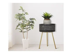 Mesa de Centro VKH523, Preto, 35x35x50 cm, Kendra Home