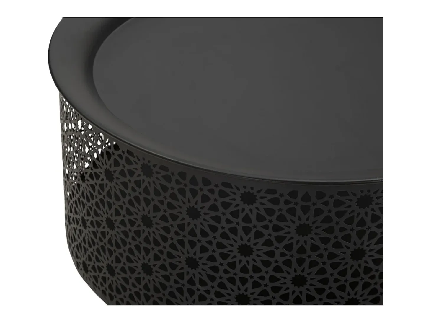 Mesa de Centro VKH523, Preto, 35x35x50 cm, Kendra Home