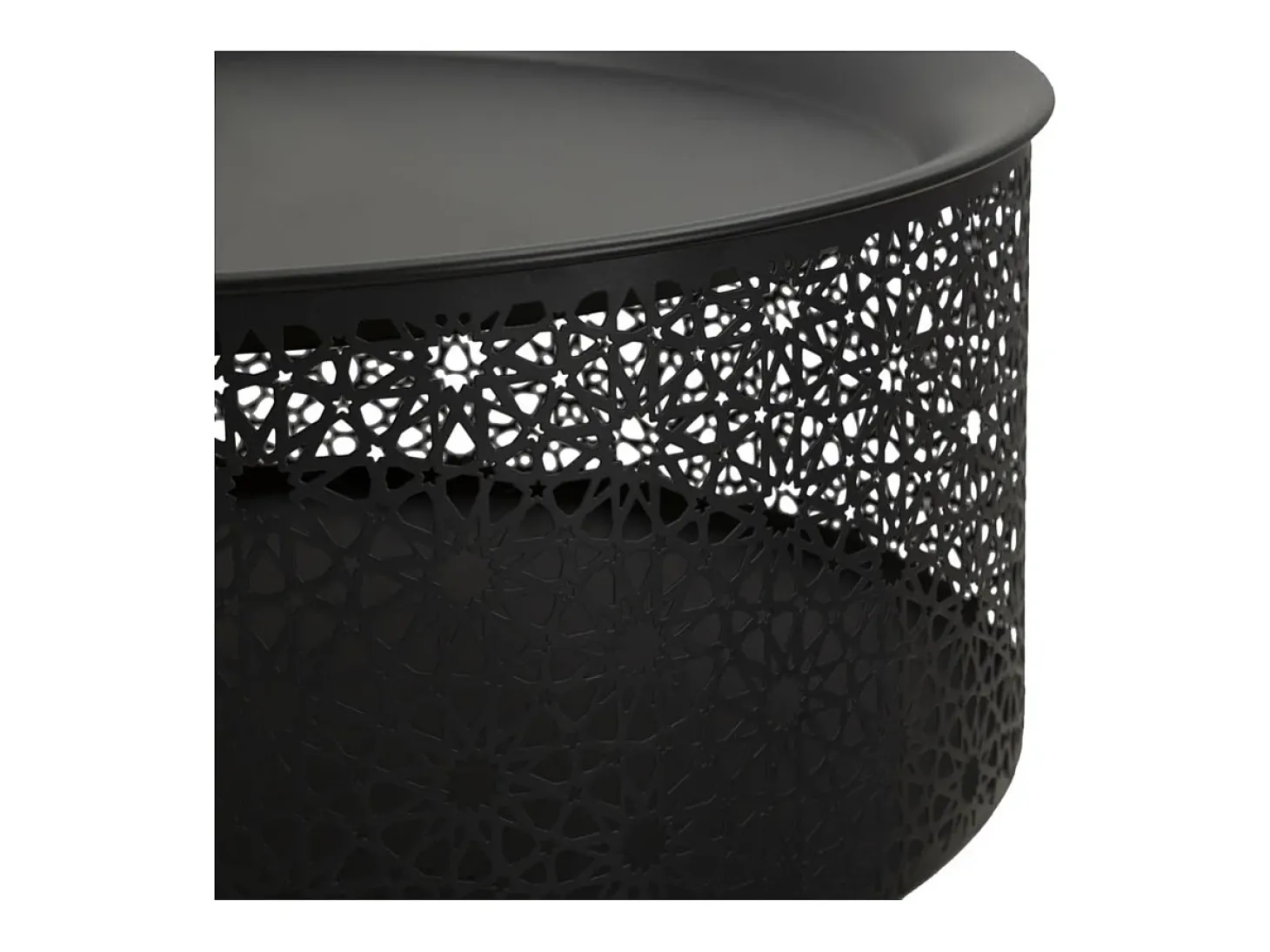 Mesa de Centro VKH523, Preto, 35x35x50 cm, Kendra Home