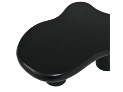 Mesa de centro 97x67x32 cm - Forma de nuvem - Acabamento laqueado - MDF - Preto