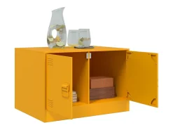 Mesa de centro 67x50x44 cm aço amarelo mostarda PT938290