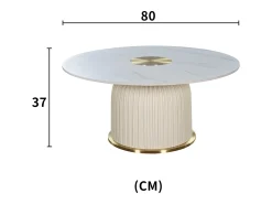 Mesa de centro 80x37x80 cm branca modig m72