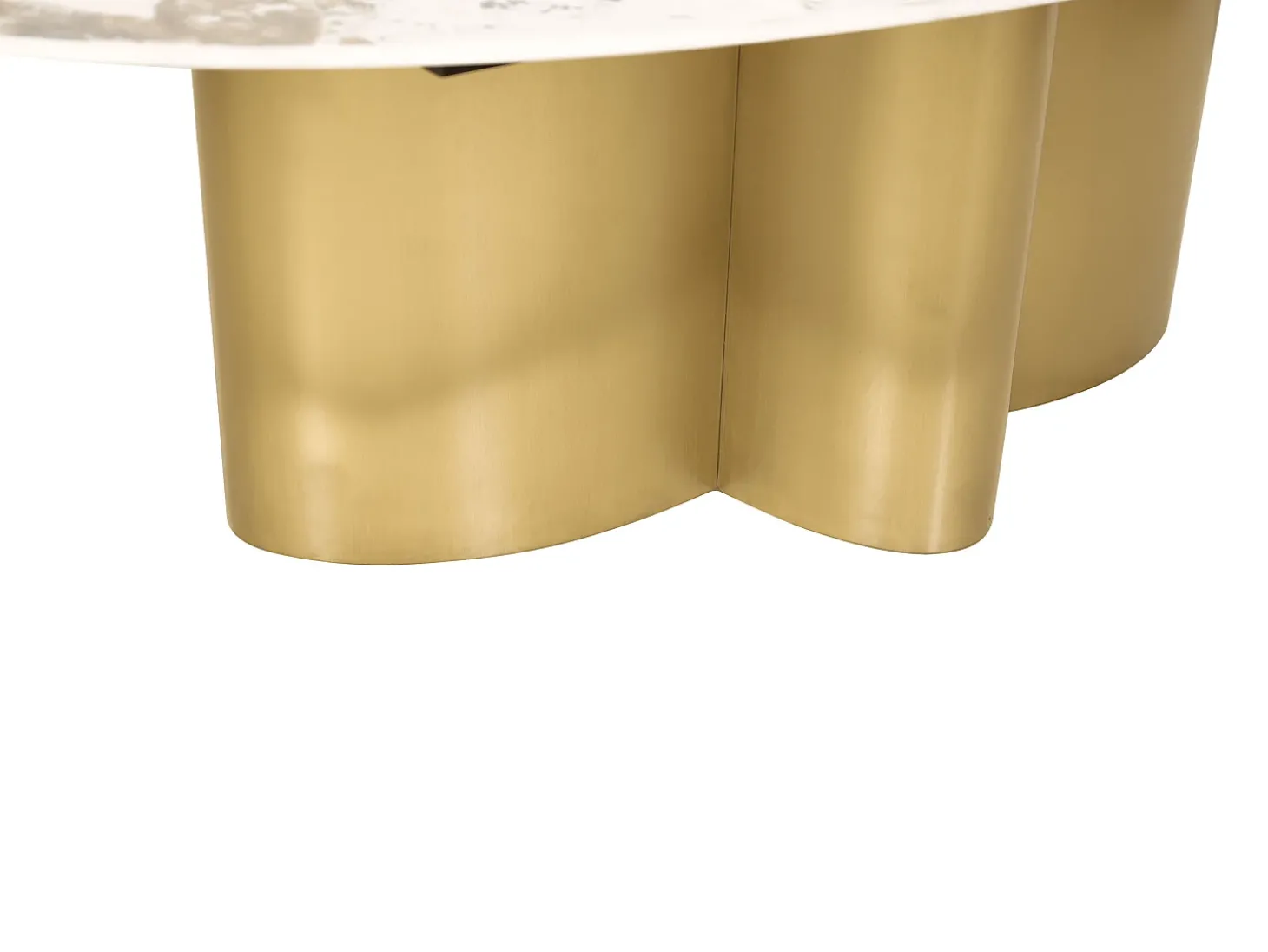 Mesa de centro 130x42x70 cm branco ouro modig m59