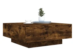 Mesa de centro 80x80x31 cm contraplacado carvalho fumado