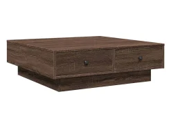 Mesa de centro 90x90x28 cm derivados madeira carvalho castanho PT428131