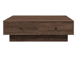 Mesa de centro 90x90x28 cm derivados madeira carvalho castanho PT428131