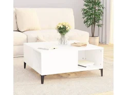 Mesa de centro 80x80x36,5 cm derivados de madeira branco PT859006