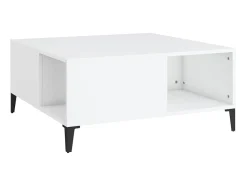 Mesa de centro 80x80x36,5 cm derivados de madeira branco PT859006