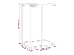 Mesa de centro 40x30x59 cm derivados de madeira branco