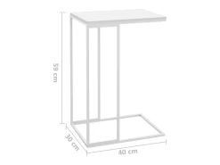 Mesa de centro 40x30x59 cm derivados de madeira branco