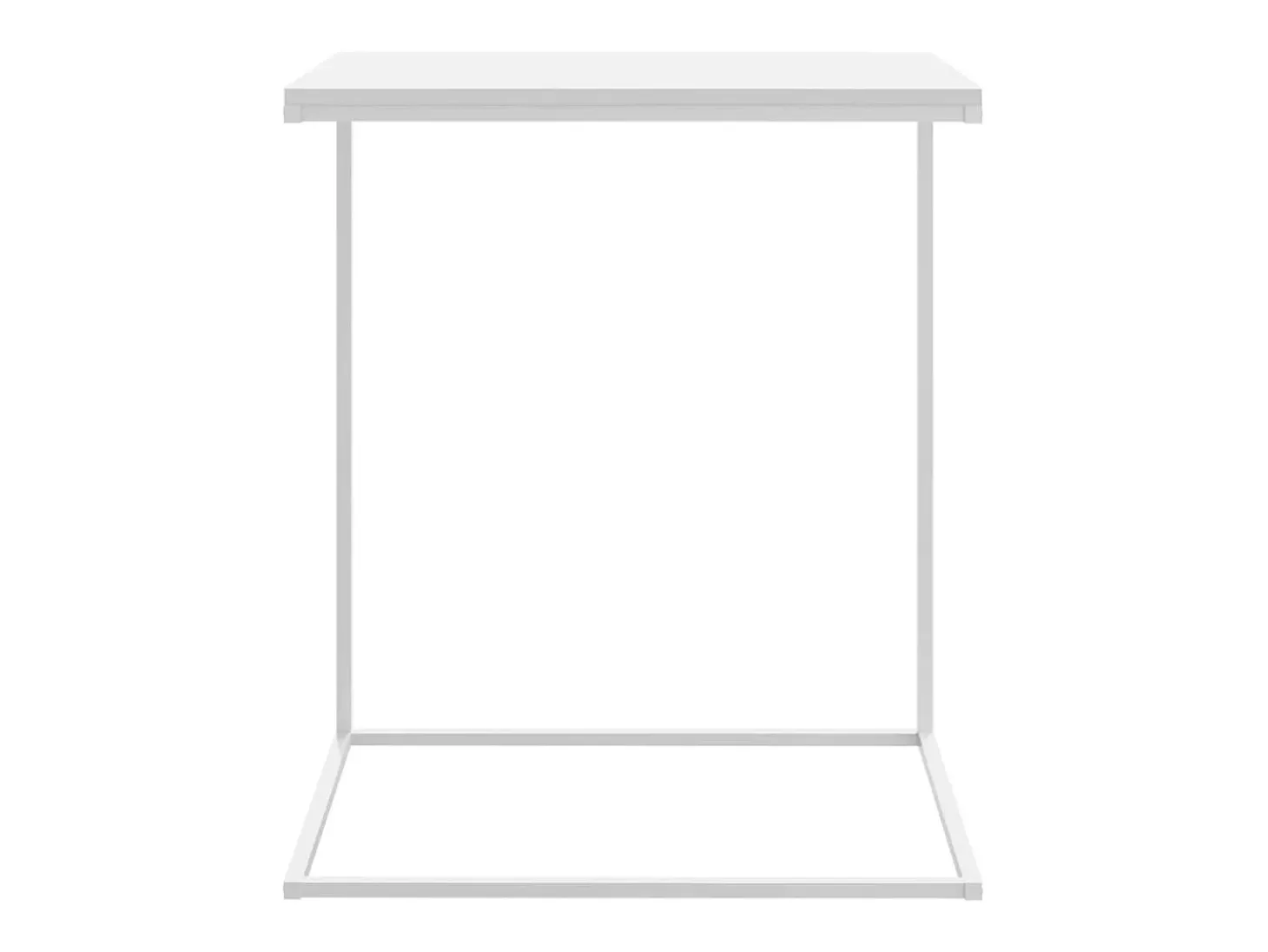 Mesa de centro 55x35x66 cm derivados de madeira branco PT204528