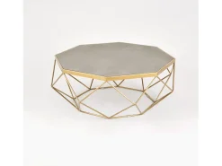 Mesa de centro 106x40x106 cm dourado glamour gl1714
