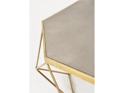 Mesa de centro 106x40x106 cm dourado glamour gl1714