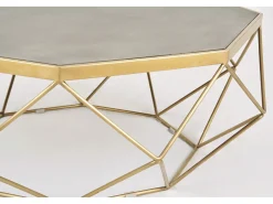 Mesa de centro 106x40x106 cm dourado glamour gl1714