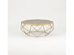 Mesa de centro 106x40x106 cm dourado glamour gl1714