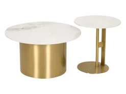 Mesa de Centro 80x43x80 cm dourada modig m53
