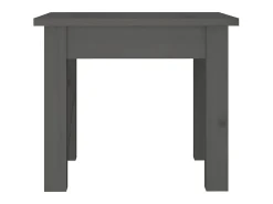 Mesa de centro 35x35x30 cm madeira de pinho maciça cinzento PT493758