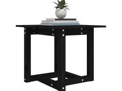 Mesa de centro 50x50x45 cm madeira de pinho maciça preto PT581494