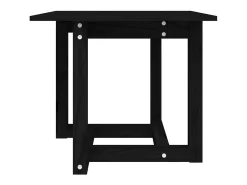 Mesa de centro 50x50x45 cm madeira de pinho maciça preto PT581494