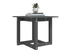 Mesa de centro 50x50x45 cm madeira de pinho maciça cinzento PT685085