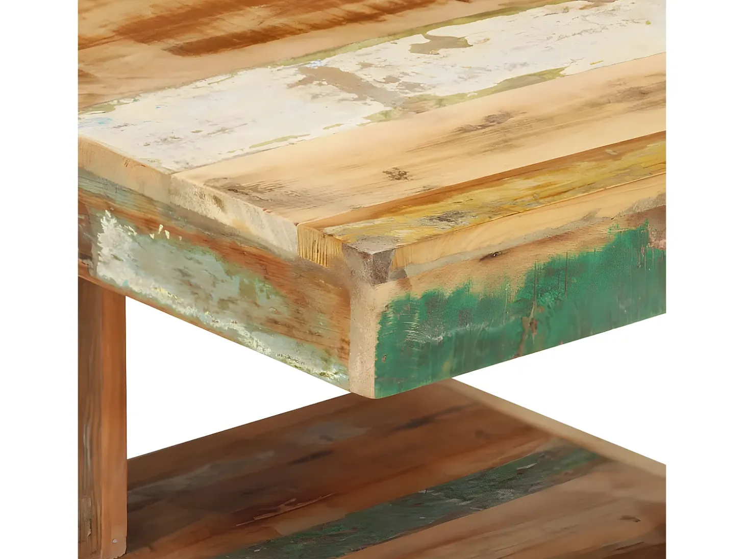 Mesa de centro 45x45x40 cm madeira recuperada maciça PT890798