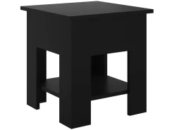 Mesa de centro 40x40x42 cm madeira processada preto PT653938
