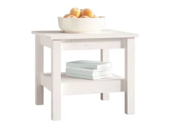 Mesa de centro 45x45x40 cm pinho maciço branco PT120839