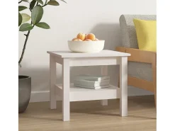 Mesa de centro 45x45x40 cm pinho maciço branco PT120839