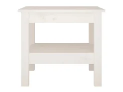 Mesa de centro 45x45x40 cm pinho maciço branco PT120839