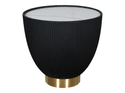 Mesa de centro 47x45x47 cm preto branco dourado modig m69