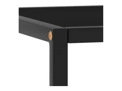 Mesa de centro 40x40x50 cm preto com vidro preto PT849057