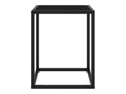 Mesa de centro 40x40x50 cm preto com vidro preto PT849057