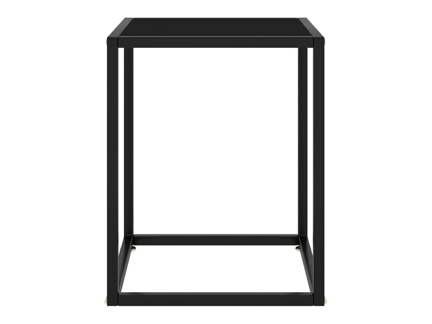 Mesa de centro 40x40x50 cm preto com vidro preto PT849057
