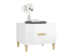Mesa de centro 50x50x40cm derivados de madeira branco brilhante PT690452