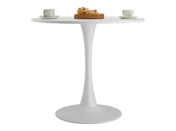 Mesa de Conjunto SucceBuy Mesa de Jantar Redonda em Madeira de 80 cm para 2 a 4 Pessoas (Só Mesa)