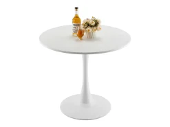 Mesa de Conjunto SucceBuy Mesa de Jantar Redonda em Madeira de 80 cm para 2 a 4 Pessoas (Só Mesa)