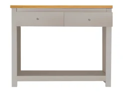 Mesa de consola com 2 gavetas em MDF cinzento