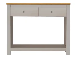 Mesa de consola com 2 gavetas em MDF cinzento