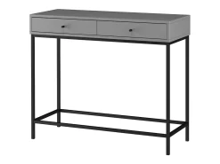 Mesa de consola com 1 prateleira em imitação de mármore - estrutura metálica