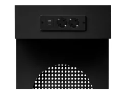 Mesa de consola elegante para hall de entrada - 120 x 35,5 x 76,5 cm - com gavetas + pés ajustáveis - MDF - preta