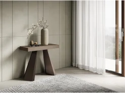 Mesa de consola extensível 90x40/196 cm Diamante Small Premium cinza pomba