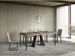 Mesa de consola extensível 90x40/300 cm Diamante Premium cinza pomba