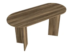Mesa de consola moderna em tom natural escuro - TOPANIA