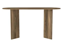 Mesa de consola moderna em tom natural escuro - TOPANIA