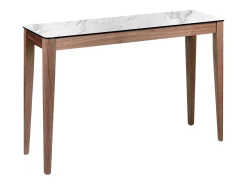 Mesa de consola retangular em mármore de porcelana e nogueira 3082 ANGEL CERDA